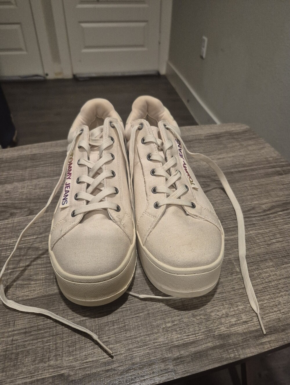 Tommy Jeans Flatform Sneakers Womens 10 Pink Platform EN0EN01367